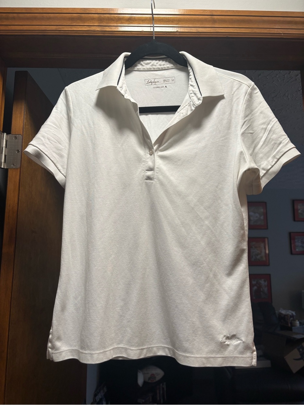Lady Hagen White Womens Golf Polo Shirt with Short Sleeves